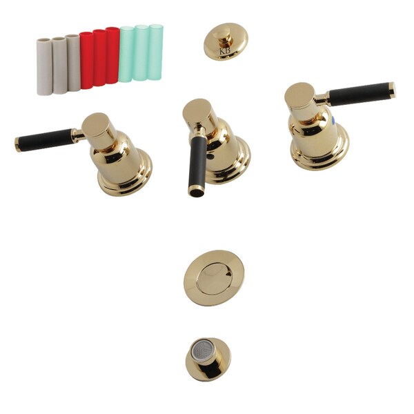 Kaiser KB6322DKL 3-Handle Bidet Faucet, Polished Brass